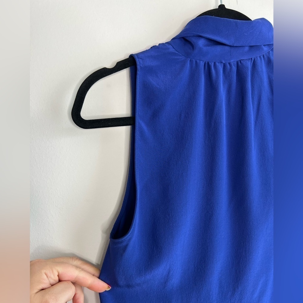 Aritzia Wilfred Royal Blue Silk Shirt Dress Size XXS - Picture 7 of 7